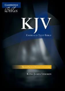 Cambridge Emerald Text KJV Bible (Black, French Morocco Leather, Black Letter)