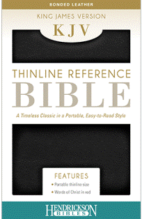 Thinline Reference KJV Bible (Black Bonded Leather, Red Letter)